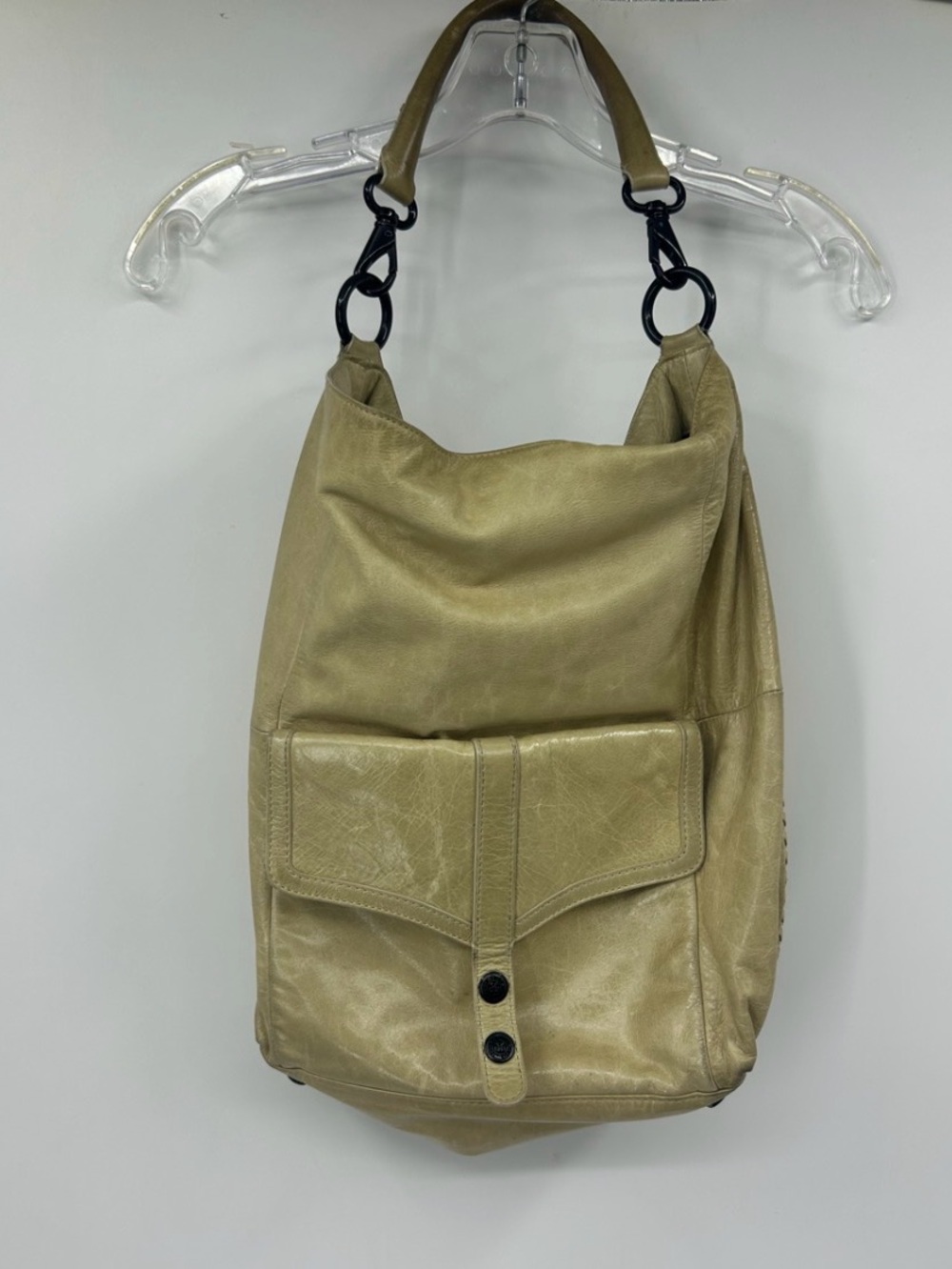 Rebecca Minkoff Cream Leather Hobo Front‎ Pocket